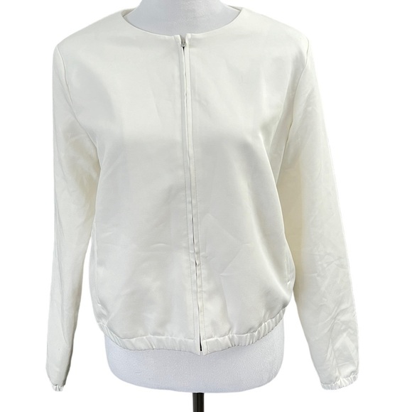 Crosby Small Womens Lux Zip Up Jacket Cream Whiteish
